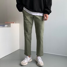 로댄티 남성용 기본핏 코디 치노 스판 빅사이즈 옆밴딩 면바지