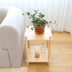 숲속애 사각 원목 협탁, 내츄럴