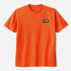 하이후 남여공용 통기성 오각 USN 라운드 17수 반팔 티셔츠 순면