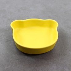 Dalsogum 韓國製造 陶瓷小熊麥片甜點碗 大, 霧面檸檬黃, 1個