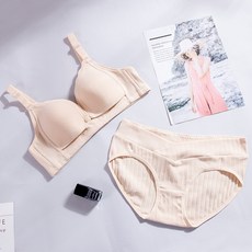 WBB 素色純棉哺乳內衣褲組 WBO525