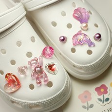 洞洞鞋配件鞋扣 粉色海洋小熊款