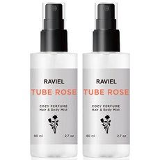 RAVIEL 코지 퍼퓸 헤어 앤 바디 미스트 튜베로즈향, 80ml, 2개, 80ml