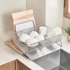 Steelworks 不鏽鋼碗盤瀝水架 A, 1個, 單一顏色, 1層