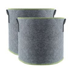 不織布作物花盆, 灰色, 2個