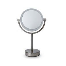 Lumitron Luna 鏡子經典 LED 照明化妝鏡 LM18CD, 銀