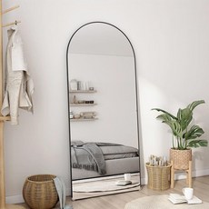 데보코 아치형 스탠드 전신거울, 블랙