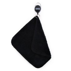 kaxiyagolf 伸縮繩棉質高爾夫球巾, 黑色, 1個