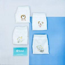 SIVICE Soleil 女童學生簡約卡通圖案棉質平口四角褲4件組