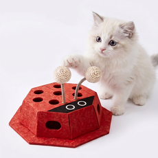 doongdoongpet 貓咪球類瓢蟲狩獵玩具, 混色, 1個