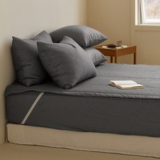 마틸라 데일리슬립 고정밴드 침대패드, 차콜