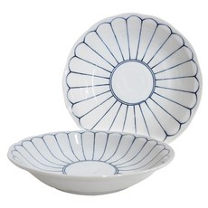 marui Blooming Kiku義大利麵盤2入組, 1套, 混合顏色