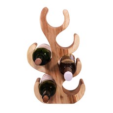 立式木架酒架 木頭 YT_RA1190, 單一顏色, 1個