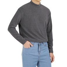 다꾸앙 남성용 폴라티 오버핏 그랑블 긴팔 반목티 E09M13_tl4407