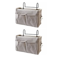 Market A掛式布質收納 2個, 灰色