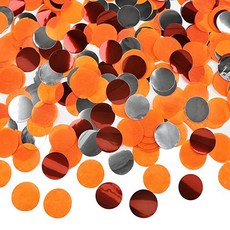 Party09 圓形五彩紙屑 2.5cm 150g, 1個, 橘色調