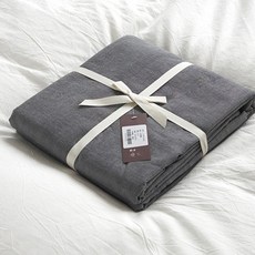 Market A 簡約彩色圖案純棉被套, 炭灰色