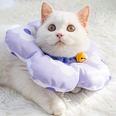 PASTEL PET 寵物花朵防水頸圈, 紫色, 1個