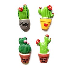 DADA 家居裝飾仙人掌冰箱磁鐵 4 件套, 隨機發貨