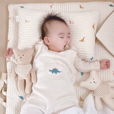 Marolotte 兒童用絎縫刺繡午睡枕 含枕芯, 咆哮恐龍