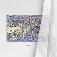 WE ART 東洋畫 民俗畫 風水畫 李仲燮 果園的家人與孩子們, 帆布畫(無框)