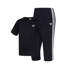 KISPO 兒童涼感透氣Solar風格七分運動上下裝套裝