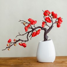 GAPANG 人造花束 TESI054 + 花瓶套組, 09號 紅色