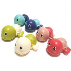 游泳發條烏龜玩具6件組, 1組, 隨機出貨