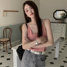 어썸풀 여성용 베럴후 니트 나시 A24SMS013128