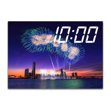 LED 시계 캔버스 프린팅 액자 A3, 옵션05