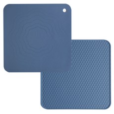 矽膠電磁爐保護墊 藍色 2件組, 1套