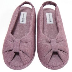 丹寧露趾船型室內鞋, 紫色, 1組