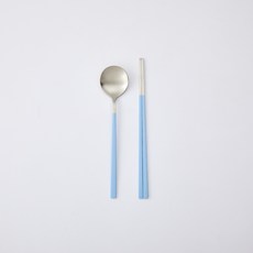 모던하우스 슬림 수저세트, 1개, 스카이, 숟가락 + 젓가락
