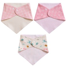Bebechat 孩童圖案印花圍兜組 3入