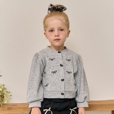 키키모라 아동용 리본 슈슈 가디건