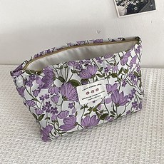 紫海小說中刺繡花便攜式帆布化妝包