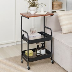 SixPoints 歐羅巴桌邊推車, 黑色, 3層