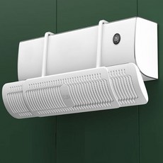 DS 簡便掛式安裝型3層長度調節冷氣擋風空氣簾, 白色的