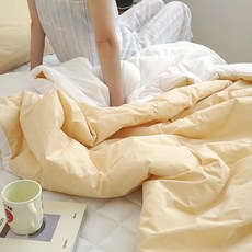 에이트룸 시원한 순면 고밀도 냉감 심플 여름이불, 버터