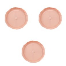 圓拳 北歐風格 花盆底盤 3入, 粉紅色, 3個