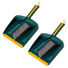 World Clean 諾亞房用掃帚畚箕組, 黃色 + 綠色, 2套