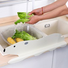 실리콘 흡착 물튀김 방지 싱크대물막이, 1개, 화이트