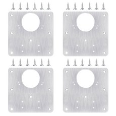 OON 스텐 경첩 보강판 + 나사 6p 세트, 4세트