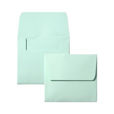迷你彩虹粉彩信封, 薄荷綠, 100個