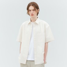 MIND BRIDGE 男款All Day牛津布寬鬆版型短袖襯衫