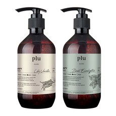 plu Therapy香氛沐浴露 百合香草 500g+羅勒尤加利 500g, 1組