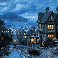 피포페인팅 DIY 풍경화 그리기 세트, 미드나잇 트레일, 1개