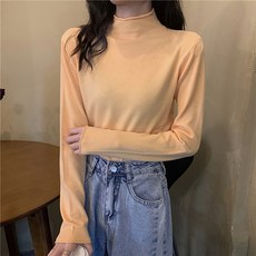 레몬소울 여성용 뤼카 베이직 반목 니트티