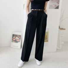 마인플로우 여성용 와이드 히든 밴딩 슬랙스 M12