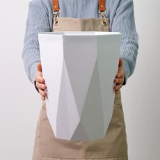 morningscent 北歐風格現代經典八角花盆 白色 大型 (35公分X40公分) 1入, 1個